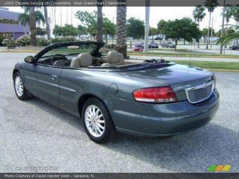 Onyx Green Pearl / Sandstone 2002 Chrysler Sebring LXi Convertible