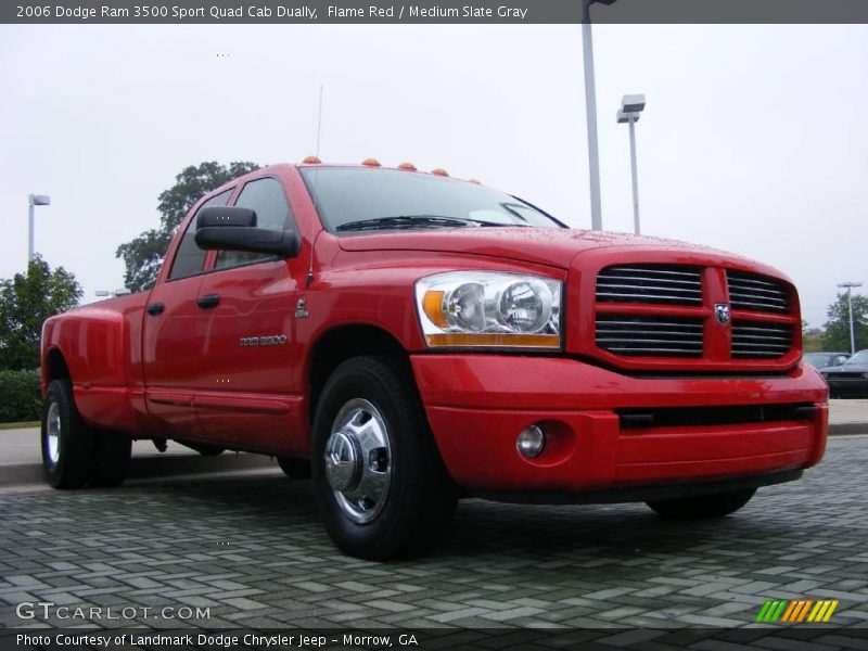 Flame Red / Medium Slate Gray 2006 Dodge Ram 3500 Sport Quad Cab Dually