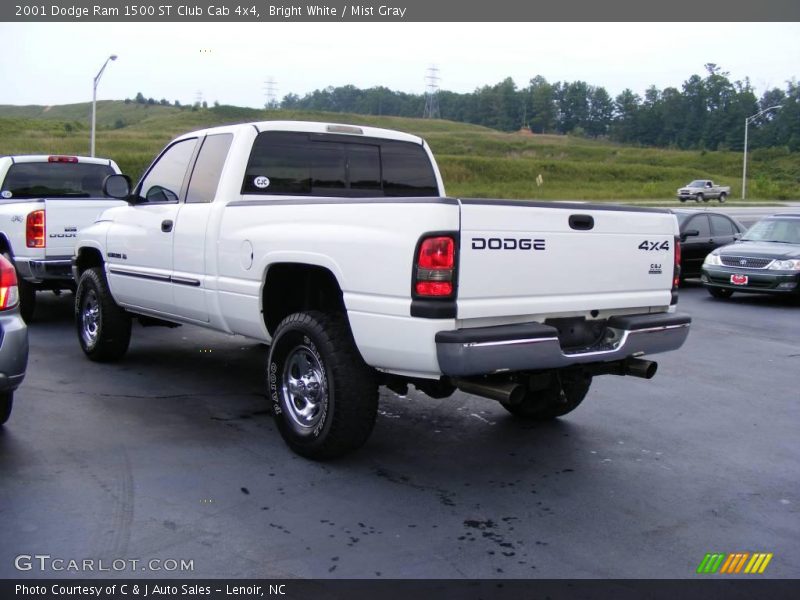 Bright White / Mist Gray 2001 Dodge Ram 1500 ST Club Cab 4x4