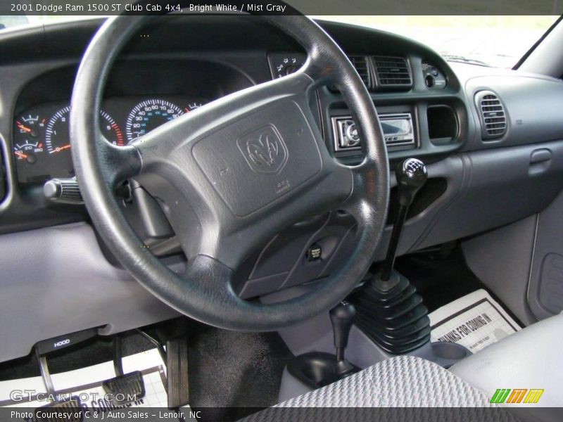 Bright White / Mist Gray 2001 Dodge Ram 1500 ST Club Cab 4x4