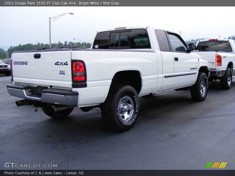 Bright White / Mist Gray 2001 Dodge Ram 1500 ST Club Cab 4x4