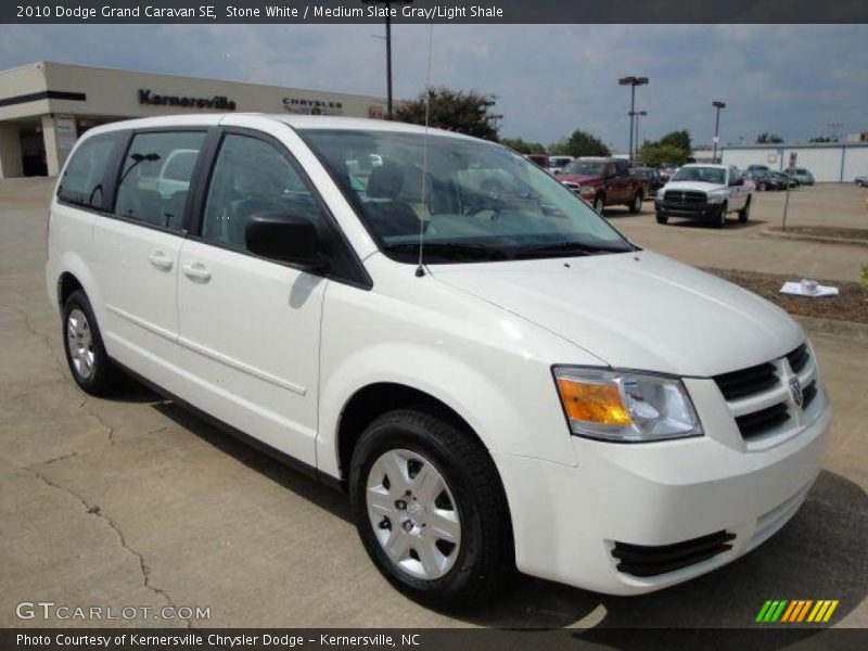 Stone White / Medium Slate Gray/Light Shale 2010 Dodge Grand Caravan SE