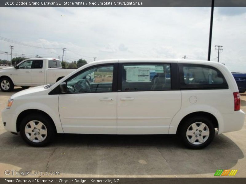 Stone White / Medium Slate Gray/Light Shale 2010 Dodge Grand Caravan SE