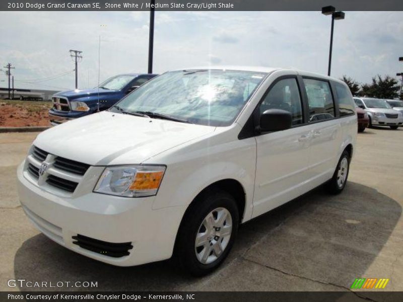 Stone White / Medium Slate Gray/Light Shale 2010 Dodge Grand Caravan SE