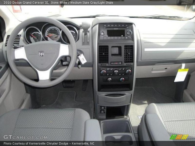 Stone White / Medium Slate Gray/Light Shale 2010 Dodge Grand Caravan SE