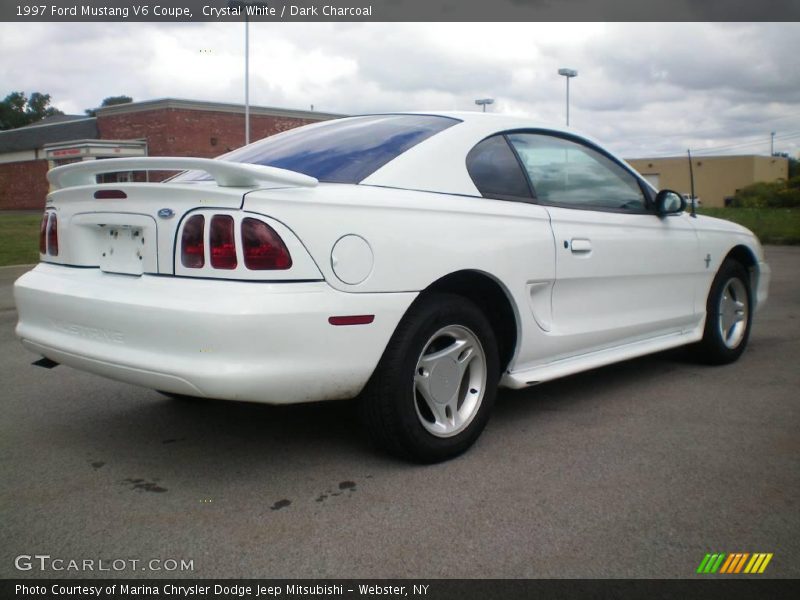 Crystal White / Dark Charcoal 1997 Ford Mustang V6 Coupe