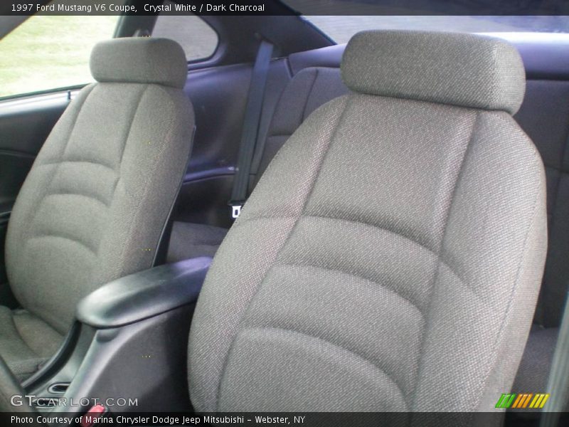 Crystal White / Dark Charcoal 1997 Ford Mustang V6 Coupe