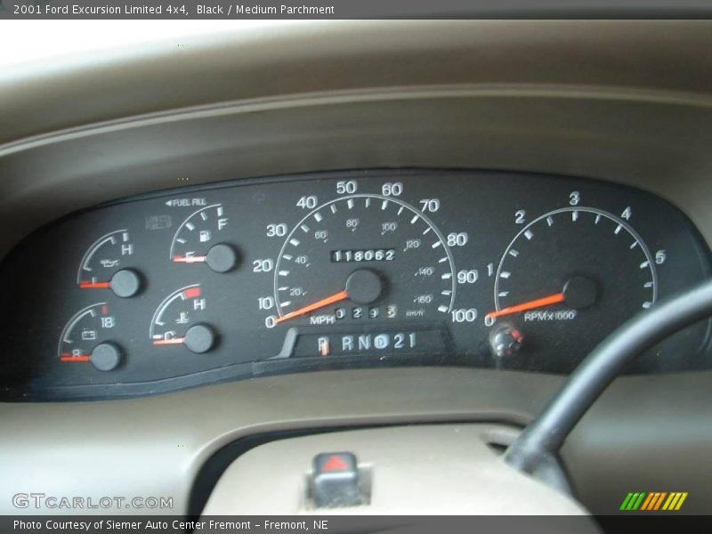 Black / Medium Parchment 2001 Ford Excursion Limited 4x4