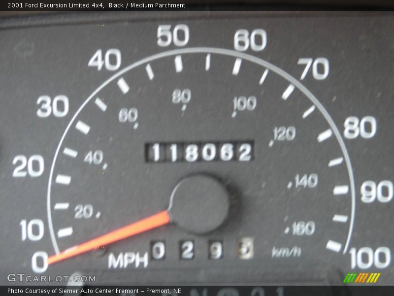 Black / Medium Parchment 2001 Ford Excursion Limited 4x4