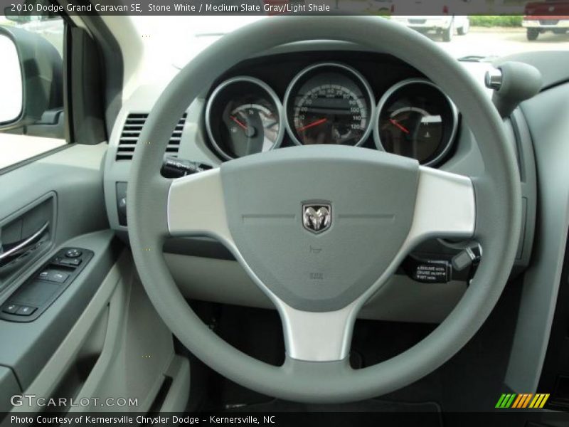 Stone White / Medium Slate Gray/Light Shale 2010 Dodge Grand Caravan SE
