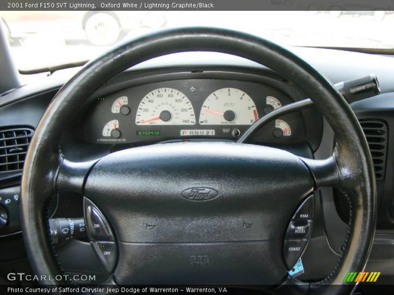 Oxford White / Lightning Graphite/Black 2001 Ford F150 SVT Lightning