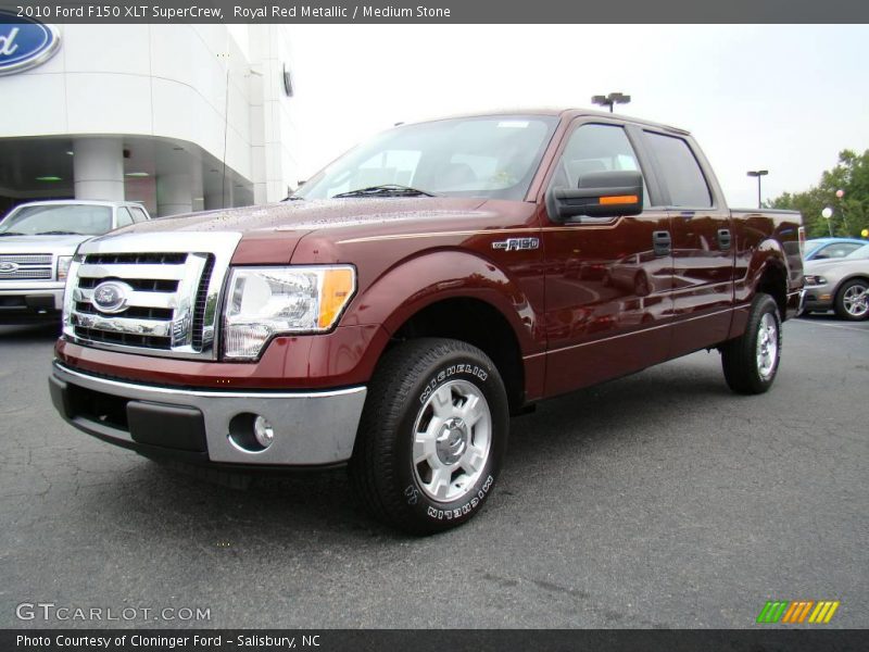 Royal Red Metallic / Medium Stone 2010 Ford F150 XLT SuperCrew