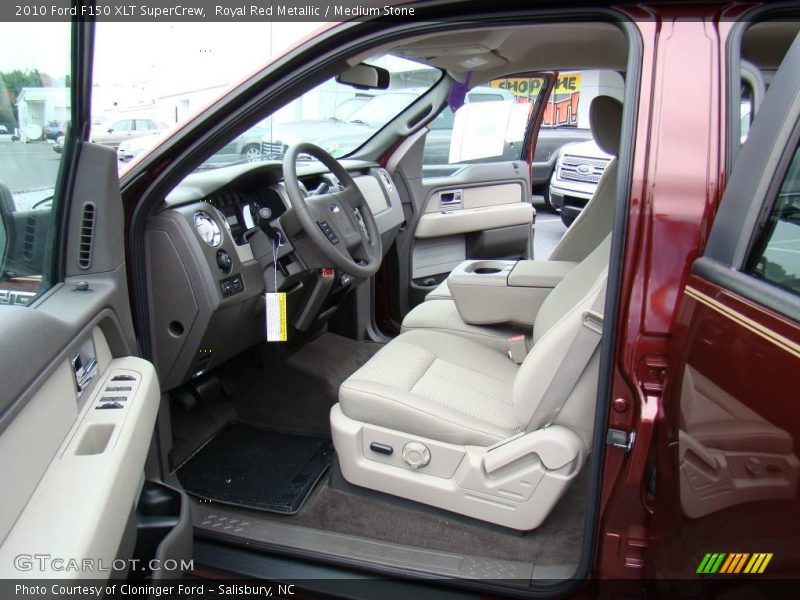 Royal Red Metallic / Medium Stone 2010 Ford F150 XLT SuperCrew