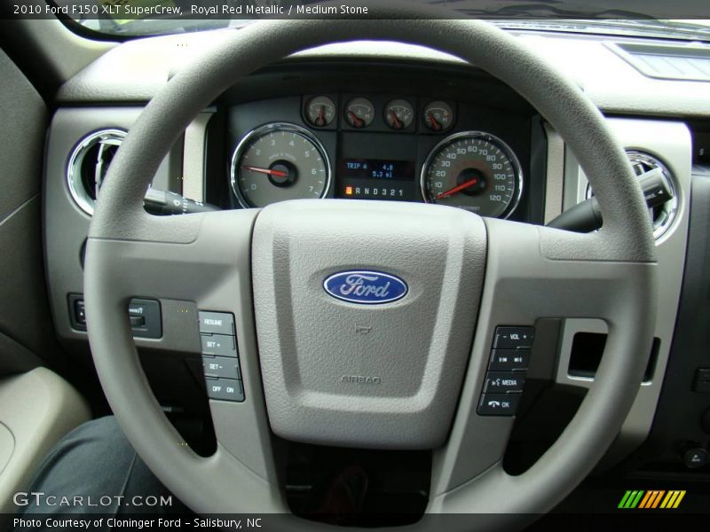 Royal Red Metallic / Medium Stone 2010 Ford F150 XLT SuperCrew