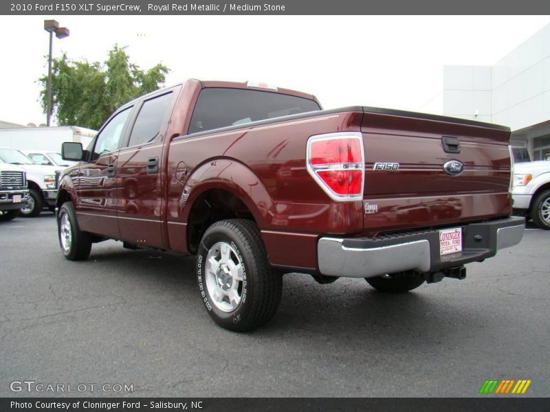 Royal Red Metallic / Medium Stone 2010 Ford F150 XLT SuperCrew