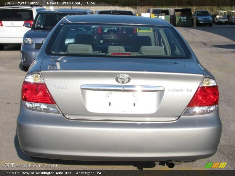 Mineral Green Opal / Taupe 2006 Toyota Camry LE