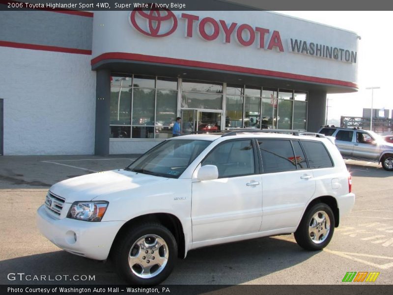 Super White / Ivory Beige 2006 Toyota Highlander Sport 4WD
