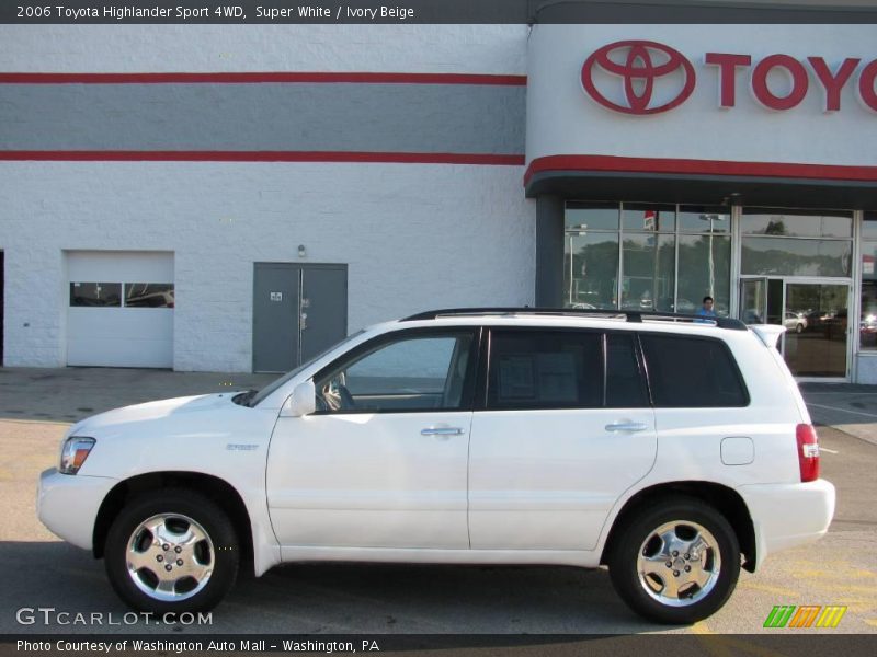 Super White / Ivory Beige 2006 Toyota Highlander Sport 4WD