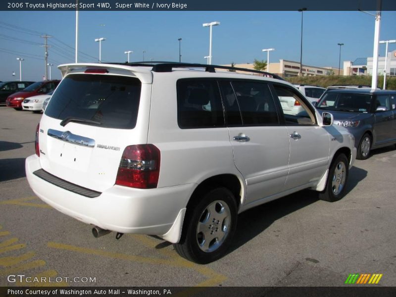 Super White / Ivory Beige 2006 Toyota Highlander Sport 4WD