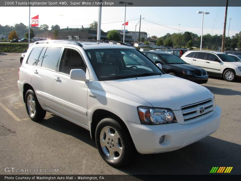 Super White / Ivory Beige 2006 Toyota Highlander Sport 4WD