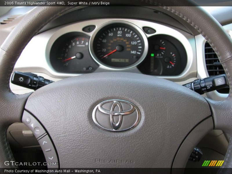 Super White / Ivory Beige 2006 Toyota Highlander Sport 4WD