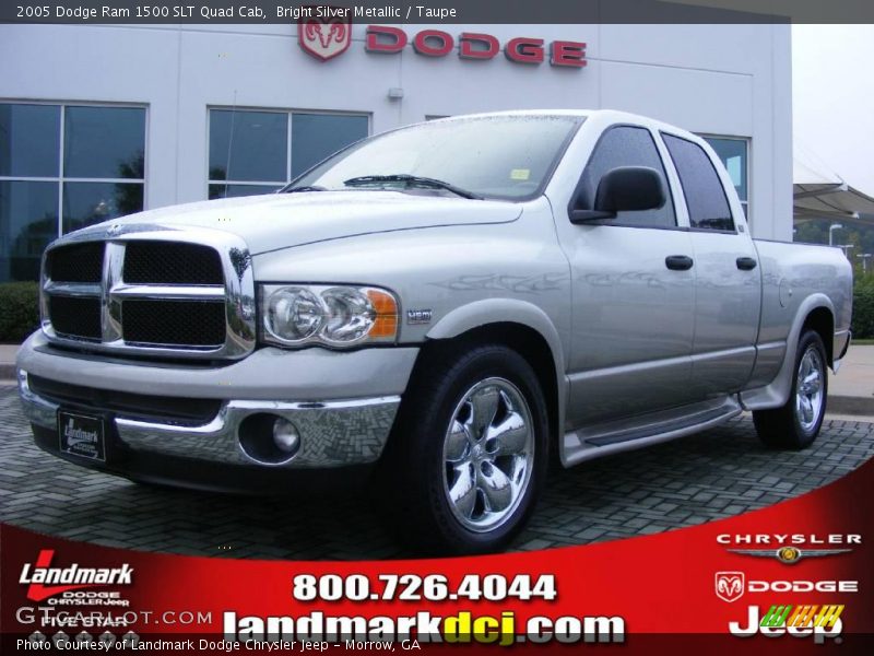 Bright Silver Metallic / Taupe 2005 Dodge Ram 1500 SLT Quad Cab