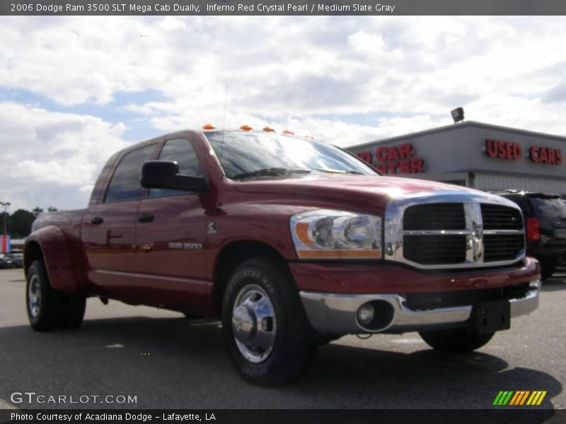 Inferno Red Crystal Pearl / Medium Slate Gray 2006 Dodge Ram 3500 SLT Mega Cab Dually