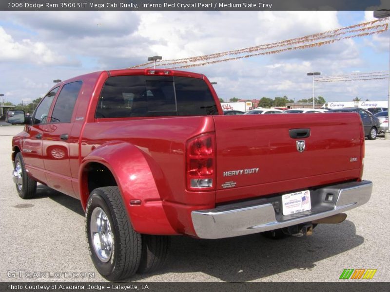 Inferno Red Crystal Pearl / Medium Slate Gray 2006 Dodge Ram 3500 SLT Mega Cab Dually
