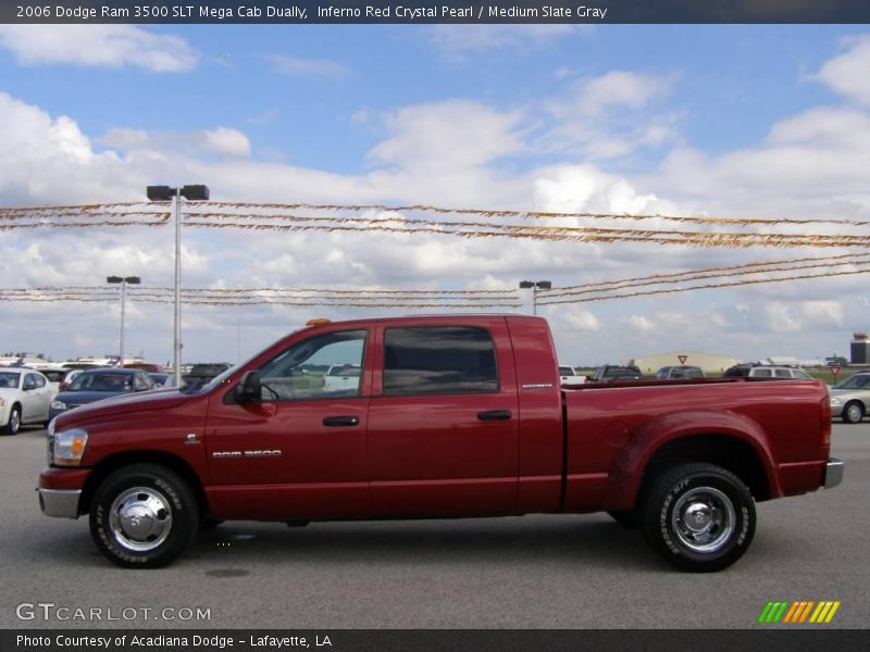 Inferno Red Crystal Pearl / Medium Slate Gray 2006 Dodge Ram 3500 SLT Mega Cab Dually