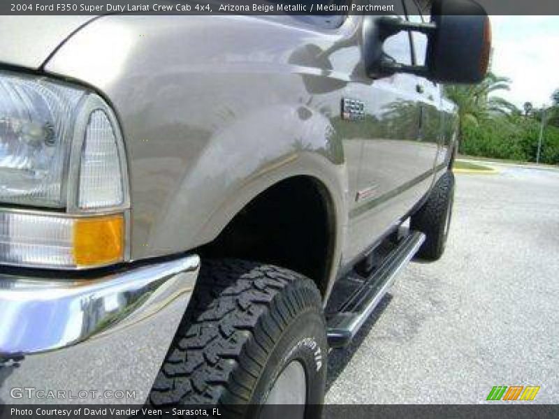 Arizona Beige Metallic / Medium Parchment 2004 Ford F350 Super Duty Lariat Crew Cab 4x4
