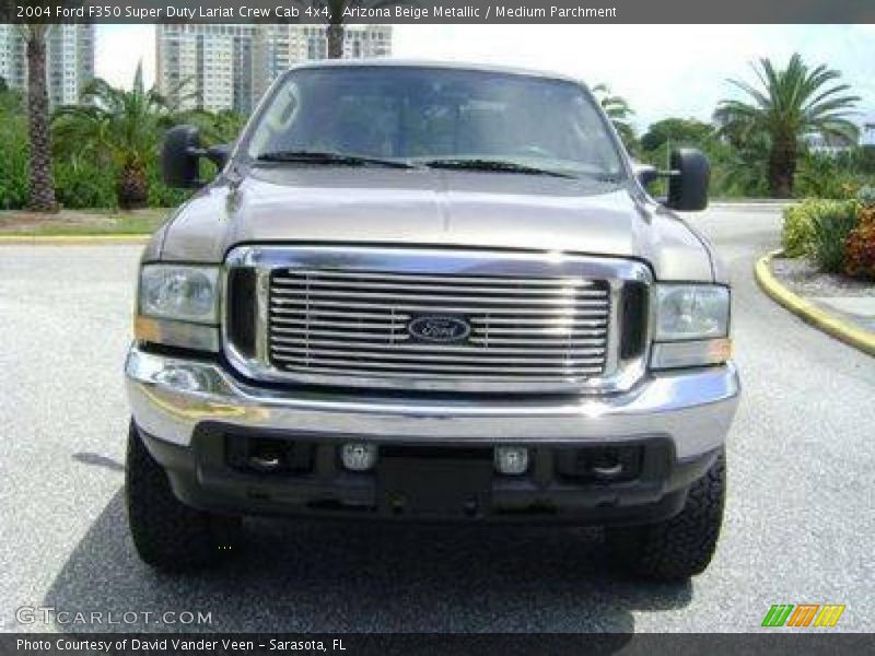 Arizona Beige Metallic / Medium Parchment 2004 Ford F350 Super Duty Lariat Crew Cab 4x4