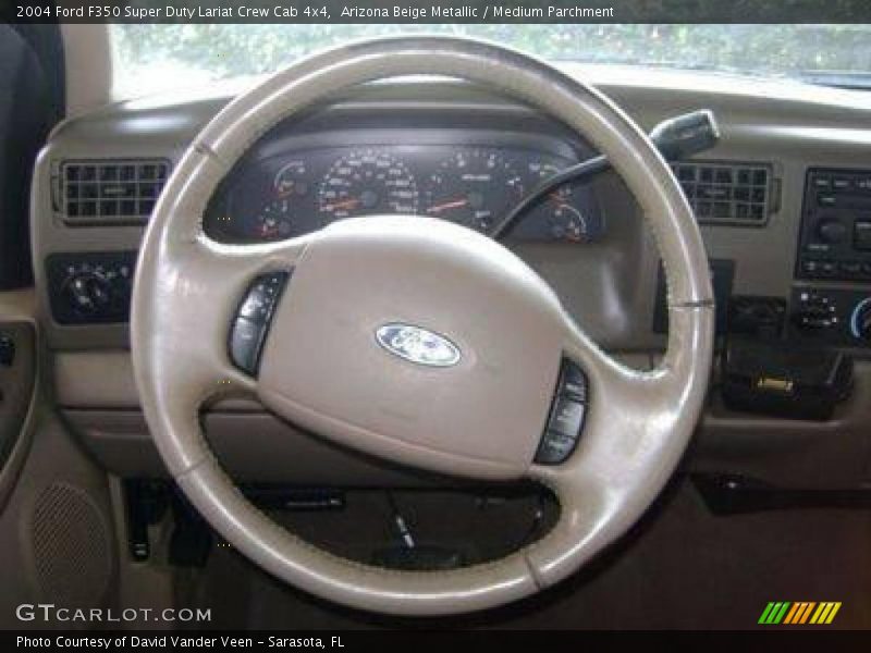 Arizona Beige Metallic / Medium Parchment 2004 Ford F350 Super Duty Lariat Crew Cab 4x4