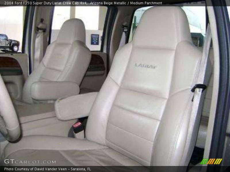 Arizona Beige Metallic / Medium Parchment 2004 Ford F350 Super Duty Lariat Crew Cab 4x4