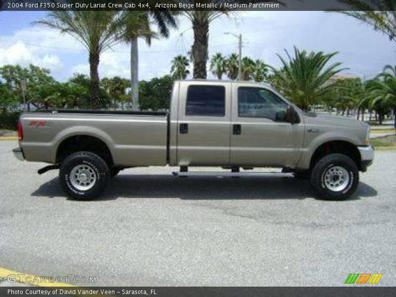 Arizona Beige Metallic / Medium Parchment 2004 Ford F350 Super Duty Lariat Crew Cab 4x4