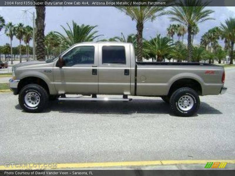 Arizona Beige Metallic / Medium Parchment 2004 Ford F350 Super Duty Lariat Crew Cab 4x4
