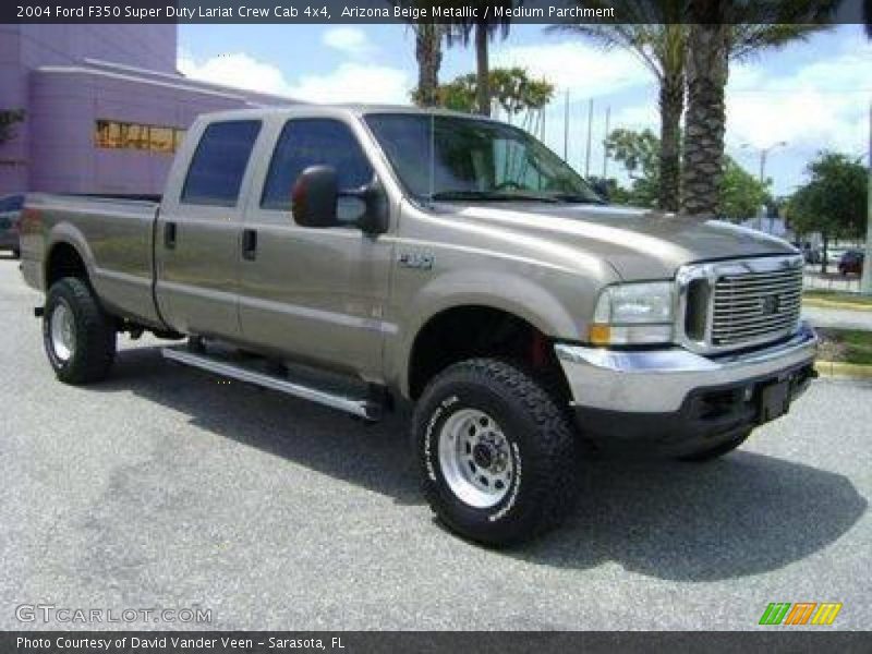Arizona Beige Metallic / Medium Parchment 2004 Ford F350 Super Duty Lariat Crew Cab 4x4