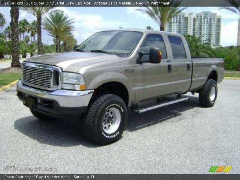 Arizona Beige Metallic / Medium Parchment 2004 Ford F350 Super Duty Lariat Crew Cab 4x4