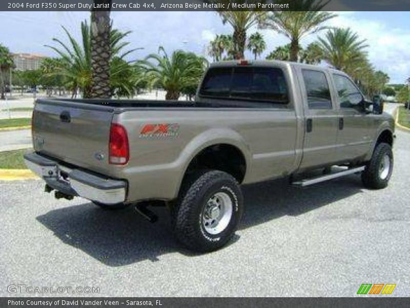 Arizona Beige Metallic / Medium Parchment 2004 Ford F350 Super Duty Lariat Crew Cab 4x4