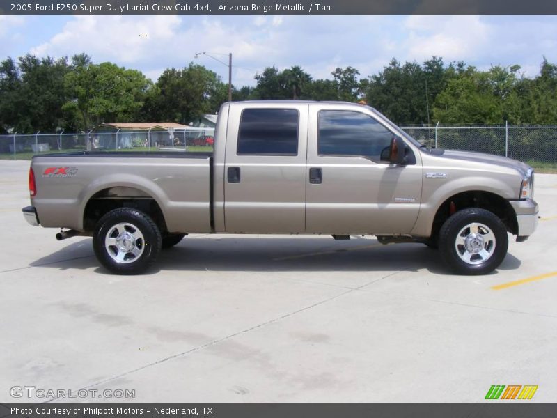 Arizona Beige Metallic / Tan 2005 Ford F250 Super Duty Lariat Crew Cab 4x4