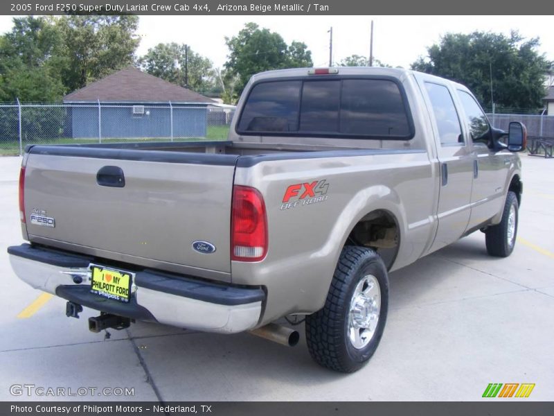 Arizona Beige Metallic / Tan 2005 Ford F250 Super Duty Lariat Crew Cab 4x4