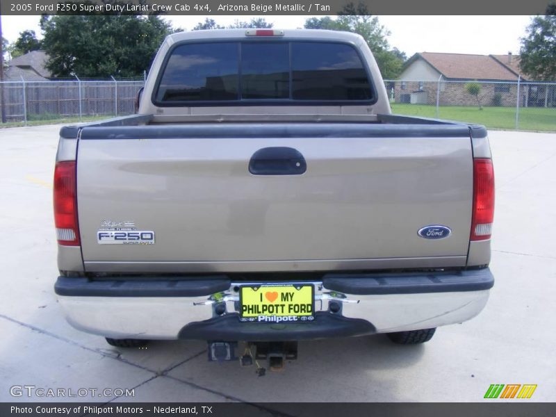 Arizona Beige Metallic / Tan 2005 Ford F250 Super Duty Lariat Crew Cab 4x4