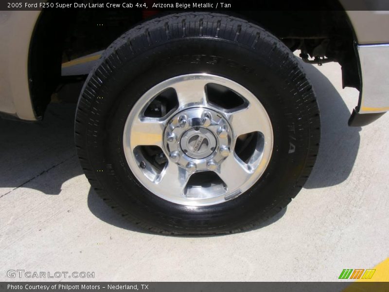 Arizona Beige Metallic / Tan 2005 Ford F250 Super Duty Lariat Crew Cab 4x4
