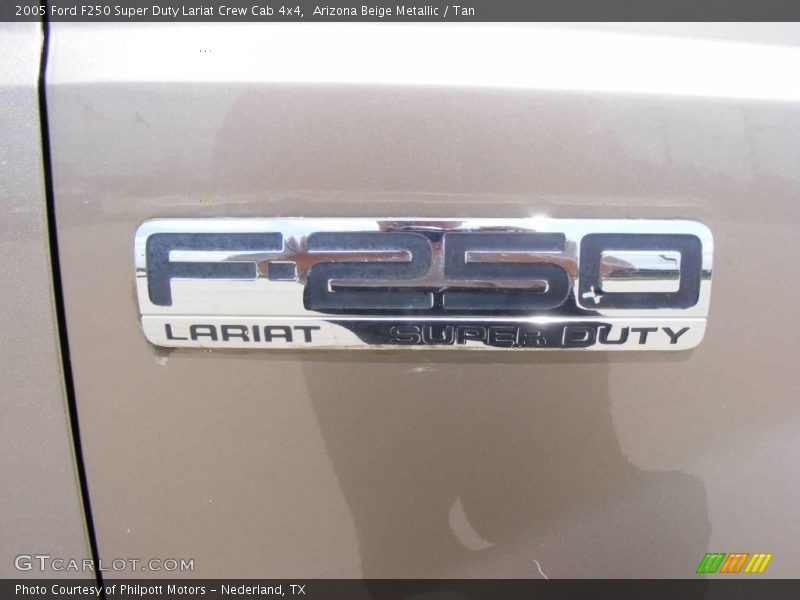 Arizona Beige Metallic / Tan 2005 Ford F250 Super Duty Lariat Crew Cab 4x4