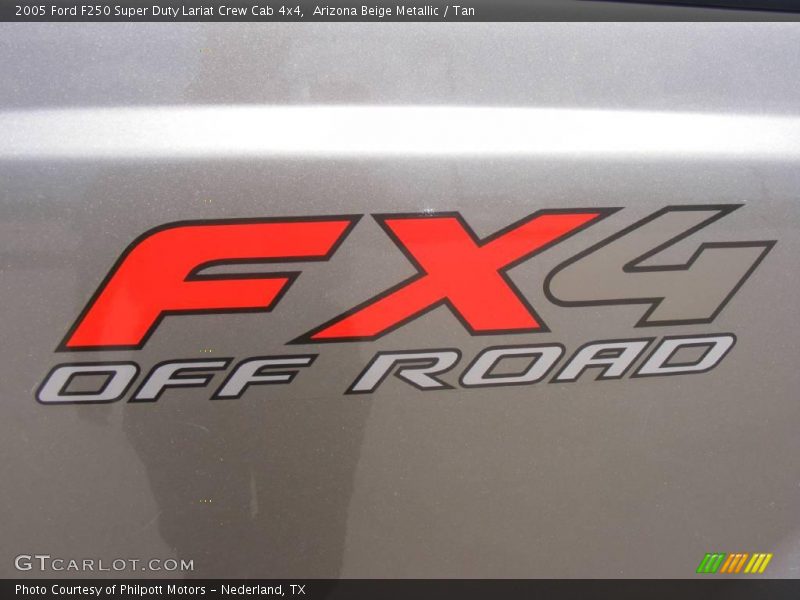Arizona Beige Metallic / Tan 2005 Ford F250 Super Duty Lariat Crew Cab 4x4
