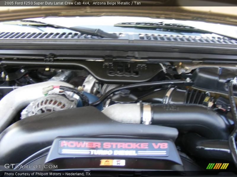 Arizona Beige Metallic / Tan 2005 Ford F250 Super Duty Lariat Crew Cab 4x4