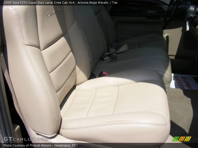 Arizona Beige Metallic / Tan 2005 Ford F250 Super Duty Lariat Crew Cab 4x4
