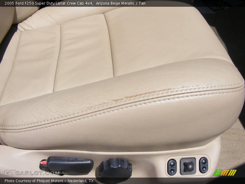 Arizona Beige Metallic / Tan 2005 Ford F250 Super Duty Lariat Crew Cab 4x4