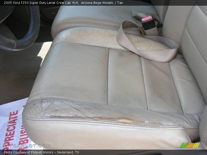 Arizona Beige Metallic / Tan 2005 Ford F250 Super Duty Lariat Crew Cab 4x4