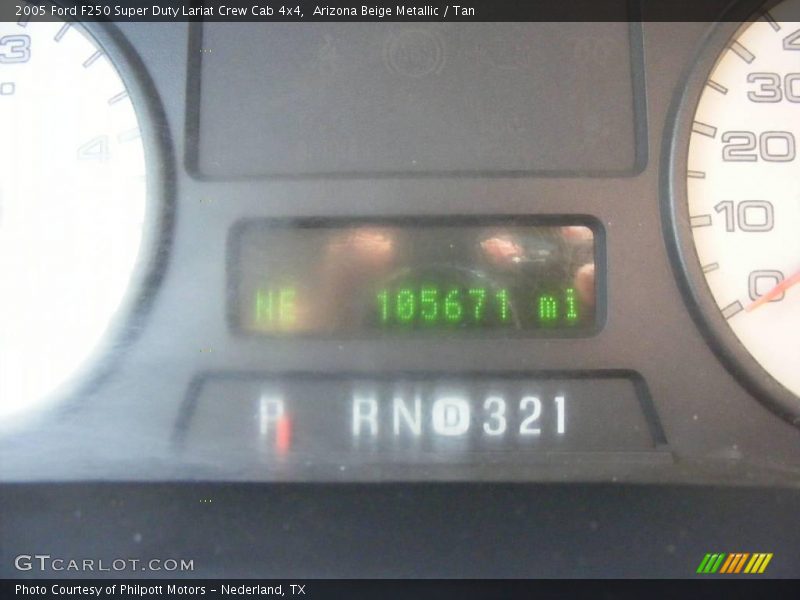 Arizona Beige Metallic / Tan 2005 Ford F250 Super Duty Lariat Crew Cab 4x4