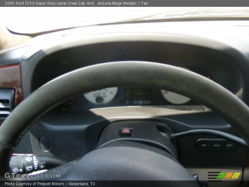 Arizona Beige Metallic / Tan 2005 Ford F250 Super Duty Lariat Crew Cab 4x4